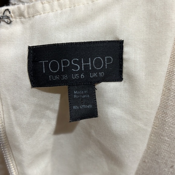 Top Shop Ivory Lace Rehearsal Dress Size 6 - Picture 5 of 7